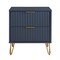 Manhattan Comfort DUMBO 2.0 Modern Nightstand with 2 Drawer and Metal Feet